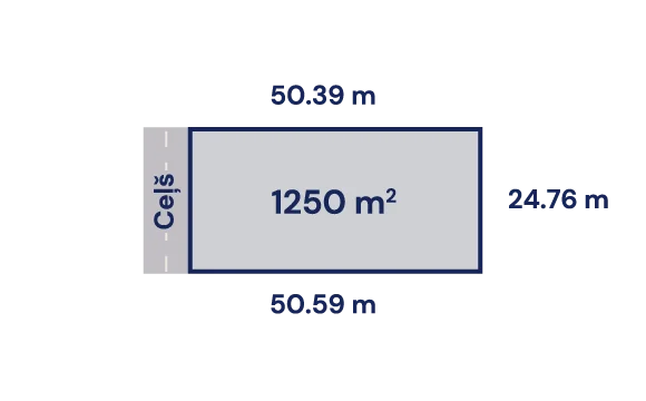 Zemes gabala №52 izmēri
