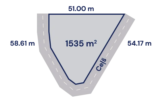 Zemes gabala №55 izmēri