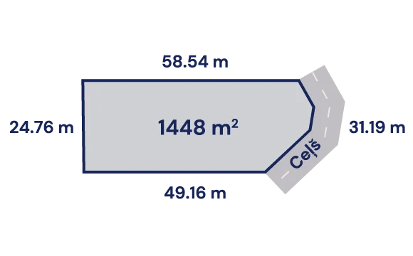 Zemes gabala №57 izmēri